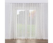 Dekoria Záclona na dvojitých hačcích flex, ecru, Voile - Voál, 185-10