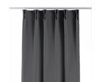 Dekoria Závěs na dvojitých hačcích flex, grafit, Blackout FR Premium, 269-29