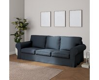 Dekoria Potah na pohovku IKEA Ektorp 3-místná, nerozkládací, šedo-modrá, pohovka Ektorp 3-místná, nerozkládací, Etna, 705-30