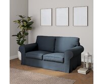 Dekoria Potah na pohovku IKEA Ektorp 2-místná, nerozkládací, šedo-modrá, pohovka Ektorp 2-místná, Etna, 705-30