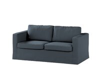 Dekoria Potah na pohovku IKEA Karlstad 2-místná , nerozkládací, dlouhý, šedo-modrá, pohovka Karlstad 2-místná, Etna, 705-30