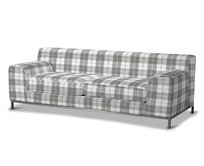 Dekoria Potah na pohovku IKEA Kramfors 3-místná, šedo - bílá kostka , pohovka Kramfors 3-místná, Edinburgh, 115-79