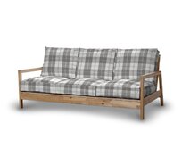 Dekoria Potah na pohovku IKEA Lillberg 3-místná nerozkládací, šedo - bílá kostka , pohovka Lillberg 3-místná, Edinburgh, 115-79
