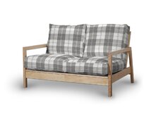 Dekoria Potah na pohovku IKEA Lillberg 2-místná nerozkládací, šedo - bílá kostka , pohovka Lillberg 2-místná, Edinburgh, 115-79