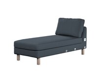 Dekoria Potah na přídavný šezlong IKEA Karlstad, krátký, šedo-modrá, Potah na přídavný šezlong Karlstad, Etna, 705-30