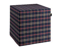 Dekoria Sedák Cube - kostka pevná 40x40x40, kostka modro-červená, 40 x 40 x 40 cm, Quadro, 142-68
