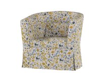 Dekoria Potah na křeslo IKEA Ektorp Tullsta, žlutá a modrá, křeslo Ektorp Tullsta, Cosy Home, 145-13