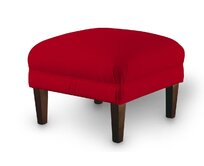 Dekoria Podnožka 56x56cm, sytá červená, 56 x 56 x 40 cm, Velvet, 704-15