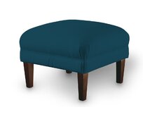Dekoria Podnožka 56x56cm, staroněmecká modrá, 56 x 56 x 40 cm, Velvet, 704-16
