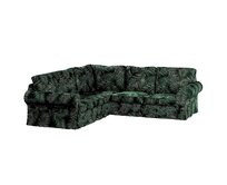 Dekoria Potah na pohovku IKEA Ektorp rohová, stylizované palmové listy na zeleném podkladu, pohovka Ektorp rohová, Velvet, 704-21