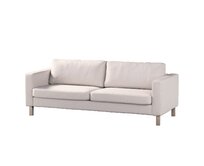 Dekoria Potah na pohovku IKEA Karlstad 3-místná, nerozkládací, krátký, světle béžová, pohovka Karlstad 3-místná, Madrid, 162-21