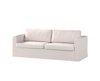 Dekoria Potah na pohovku IKEA Karlstad 3-místná, nerozkládací, dlouhý, světle béžová, pohovka Karlstad 3-místná, Madrid, 162-21