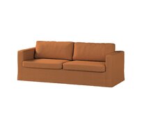 Dekoria Potah na pohovku IKEA Karlstad 3-místná, nerozkládací, dlouhý, oranžová melanž, pohovka Karlstad 3-místná, Madrid, 162-31