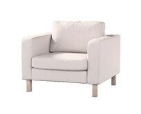 Dekoria Potah na křeslo IKEA Karlstad, krátký, světle béžová, potah na křeslo Karlstad krátký, Madrid, 162-21