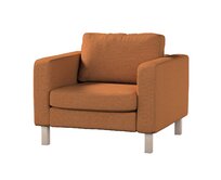 Dekoria Potah na křeslo IKEA Karlstad, krátký, oranžová melanž, potah na křeslo Karlstad krátký, Madrid, 162-31