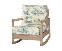 Dekoria Potah na křeslo IKEA Lillberg, pozadí režné, světle modré postavy, kØeslo Lillberg, Avinon, 132-66