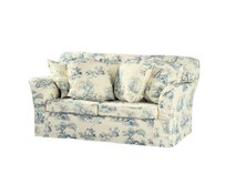 Dekoria Potah na pohovku IKEA Tomelilla 2-místná nerozkládací, pozadí režné, světle modré postavy, pohovka Tomelilla 2-místná, Avinon, 132-66