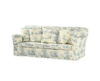 Dekoria Potah na pohovku IKEA Tomelilla rozkládací, pozadí režné, světle modré postavy, pohovka Tomelilla rozkládací, Avinon, 132-66