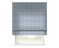Dekoria Římská roleta Padva, tmavě modrá - bílá střední kostka, Quadro, 136-01
