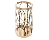 Dekoria Svícen Cindy gold výška 35cm, 19x19x35cm