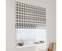 Dekoria Římská roleta Duo, šedá kostka velká, Quadro, 136-13