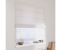 Dekoria Římská roleta Duo, bílá, Linen, 392-04