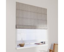 Dekoria Římská roleta Duo, šedo - bílá střední kostka, Quadro, 136-11