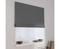 Dekoria Římská roleta Duo, grafit, Blackout FR Premium, 269-29