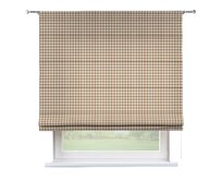 Dekoria Římská roleta Torino, béžová - bílá střední kostka, Quadro, 136-06