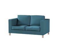 Dekoria Potah na pohovku IKEA  Karlanda 2-místná, krátký, tmavě modrá, pohovka Karlanda 2-místná, Living II, 162-38