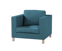 Dekoria Potah na křesko IKEA Karlanda, krátký, tmavě modrá, Potah na křeslo Karlanda, Living II, 162-38