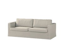 Dekoria Potah na pohovku IKEA Karlstad 3-místná, nerozkládací, dlouhý, béžová melanž, pohovka Karlstad 3-místná, Amsterdam, 704-54