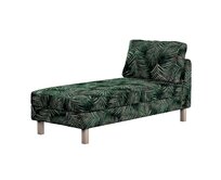 Dekoria Potah na šezlong IKEA Karlstad samostatný, krátký, stylizované palmové listy na zeleném podkladu, Potah na šezlong Karlstad samostatný, Velvet, 704-21