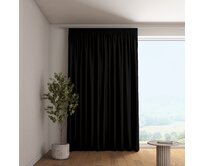 Dekoria Závěs s řasící páskou, černá, Blackout/Dimout, 269-99