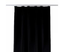 Dekoria Závěs na dvojitých hačcích flex, černá, Blackout/Dimout, 269-99