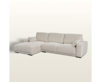 Dekoria Pohovka Silkeborg crème white levostranná, 305x105x85 cm,