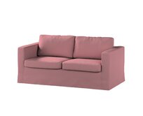 Dekoria Potah na pohovku IKEA Karlstad 2-místná , nerozkládací, dlouhý, matně růžová, pohovka Karlstad 2-místná, Cotton Panama, 702-43