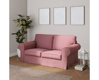 Dekoria Potah na pohovku IKEA Ektorp 2-místná, rozkládací, STARÝ MODEL, matně růžová, pohovka Ektorp 2-místná rozkládací, Cotton Panama, 702-43