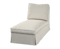 Dekoria Potah na lenošku Ektorp volně stojící - jednoduchý styl, stříbrošedá, szezlong Ektorp wolnostojący, Cotton Panama, 702-45