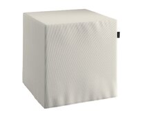 Dekoria Sedák Cube - kostka pevná 40x40x40, stříbrošedá, 40 x 40 x 40 cm, Cotton Panama, 702-45