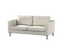 Dekoria Potah na pohovku IKEA  Karlstad 2-místná, nerozkládací, krátký, stříbrošedá, pohovka Karlstad 2-místná, Cotton Panama, 702-45