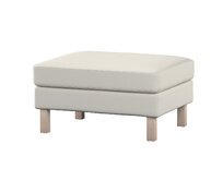 Dekoria Potah na podnožku IKEA Karlstad, stříbrošedá, potah na podnožku Karlstad, Cotton Panama, 702-45