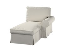 Dekoria Potah na lenošku Ektorp pravý, stříbrošedá, lenoška Ektorp pravá, Cotton Panama, 702-45