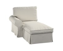 Dekoria Potah na lenošku Ektorp levý, stříbrošedá, lenoška Ektorp levá, Cotton Panama, 702-45