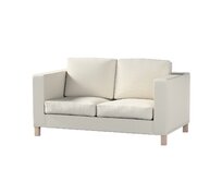 Dekoria Potah na pohovku IKEA  Karlanda 2-místná, krátký, stříbrošedá, pohovka Karlanda 2-místná, Cotton Panama, 702-45