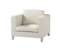 Dekoria Potah na křesko IKEA Karlanda, krátký, stříbrošedá, Potah na křeslo Karlanda, Cotton Panama, 702-45