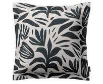 Dekoria Mona - potah na polštář hladký lem po obvodu, rostlinný motiv na krémovém podkladu, 45 x 45 cm, Botanic Viscose, 145-21