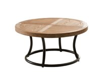 Dekoria Stolek kulatý Kendari natural d90cm, 90 x 46 cm