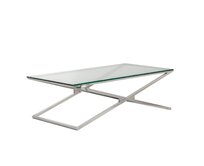 Dekoria Stolek Flavio silver 130x70x41cm, 70 x 130 x 41 cm