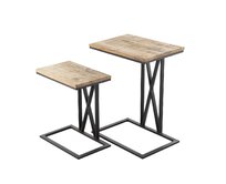 Dekoria Stolová souprava Loft III 2ks, 47/40 x 33/20 x 60/45 cm